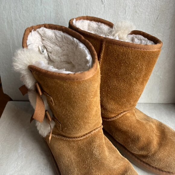 ** Koolaburra by Ugg boots Bow fur lined Womens 8 - Picture 3 of 13
